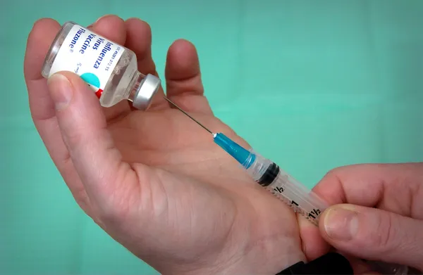 Medication vial and syringe